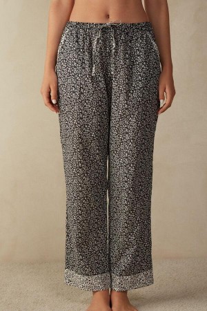 Intimissimi A Floral Affair Canvas Pants Women's Pajamas Grey | USA 2068JJE