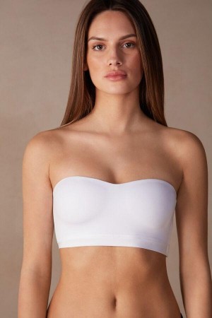 Intimissimi Bra Top in Ultralight Microfiber Women's Bras White | USA 1198TVJ