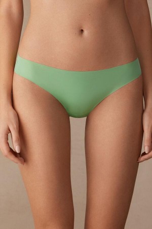 Intimissimi Brazilian in Seamless Ultra Light Microfiber Women's Panties Mint | USA 2487XFY