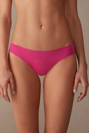 Intimissimi Brazilian in Seamless Ultra Light Microfiber Women's Panties Pink | USA 2494FMD