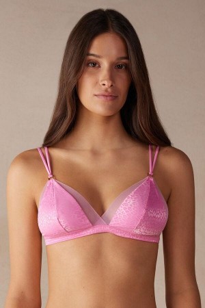 Intimissimi Cool Minimal Emma Triangle Women's Bras Pink | USA 1152APV