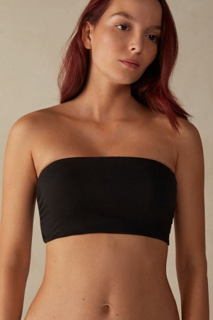 Intimissimi Cotton Bra Women's Tank Top Black | USA 1725SOB