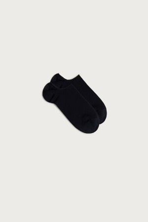 Intimissimi Cotton Footsies Men's Socks Blue | USA 2793YUM