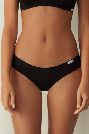 Intimissimi Cotton Women's Panties Black | USA 2428WYN