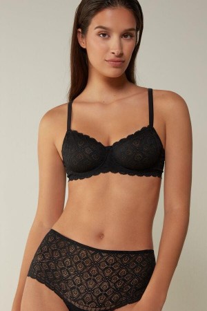 Intimissimi Daniela Balconette in Lace Women's Bras Black | USA 1084XFU