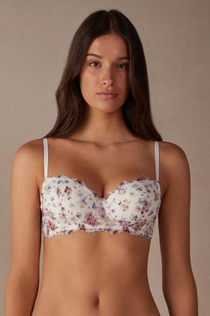 Intimissimi Dreaming of Spring Sofia Balconette Women's Bras White | USA 1469HKW