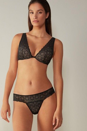 Intimissimi Elena Balconette in Lace Women's Bras Black | USA 1247WYF