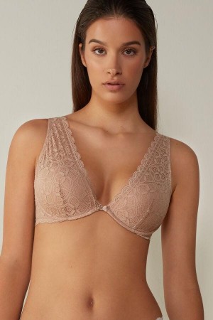 Intimissimi Elena Balconette in Lace Women's Bras Beige | USA 1595SOB