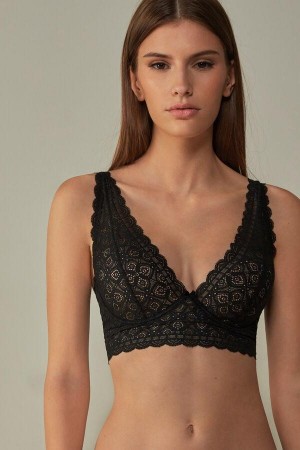 Intimissimi Eleonora Balconette in Lace Women's Bras Black | USA 1586EXG