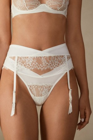 Intimissimi Eternal Love Garter Belt Women's Lingerie White | USA 1893BCP