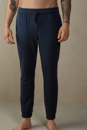 Intimissimi Full Length Lightweight Sweat Men's Pants Blue | USA 2971CEC