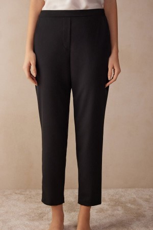 Intimissimi Full Length with Pockets Women's Pants Black | USA 1794EXG