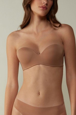 Intimissimi Gioia Bandeau Women's Bras Beige | USA 1188XFU