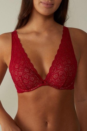 Intimissimi Giorgia Balconette in Lace Women's Bras Red | USA 1580VDO