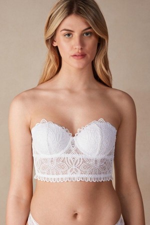 Intimissimi Hot Summer Days Giada Balconette Bustier Women's Bras White | USA 1196EXG