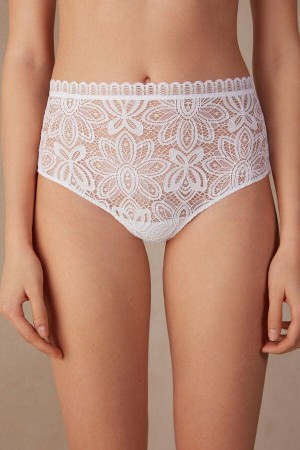 Intimissimi Hot Summer Days High Rise Hipster Brazilian Women's Panties White | USA 2296APV