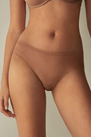 Intimissimi Invisible Touch Brazilian Women's Panties Beige | USA 2549APH