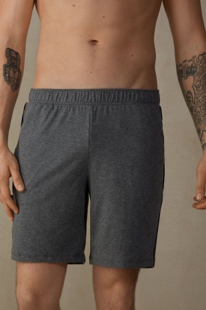 Intimissimi Jersey Men's Shorts Deep Grey | USA 2983API