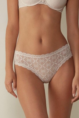 Intimissimi Lace Hipster Brazilian Women's Panties Pink | USA 2314SOG