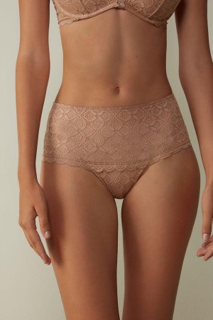 Intimissimi Lace Hipster Women's Panties Beige | USA 2317ORK