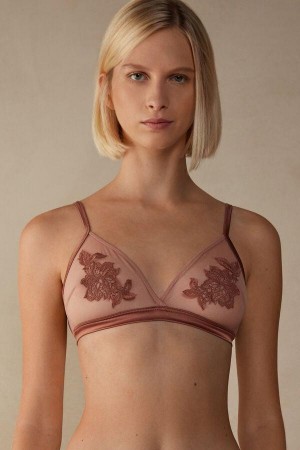 Intimissimi Layers of Lust Emma Triangle Women's Bras Rose | USA 1160LHT