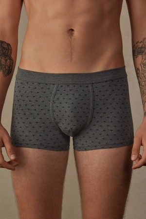 Intimissimi Lily in Stretch Supima® Cotton Men's Boxer Deep Grey | USA 2606YUX