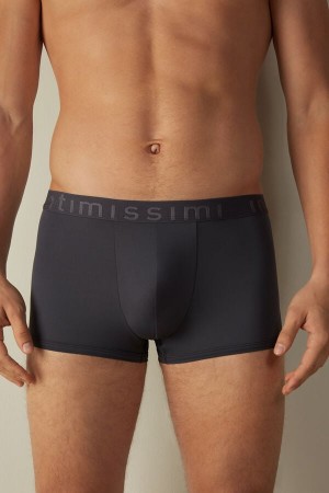 Intimissimi Microfiber Logo Shorts Men's Boxer Grey | USA 2622HKA