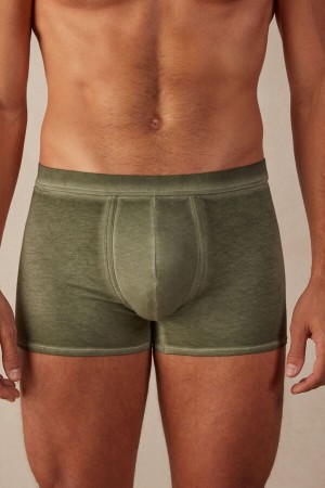 Intimissimi Natural Fresh Supima® Cotton Men's Boxer Green | USA 2662XFN