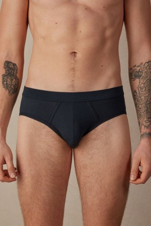 Intimissimi Natural Fresh Supima® Cotton Men's Briefs Blue | USA 2712HKV