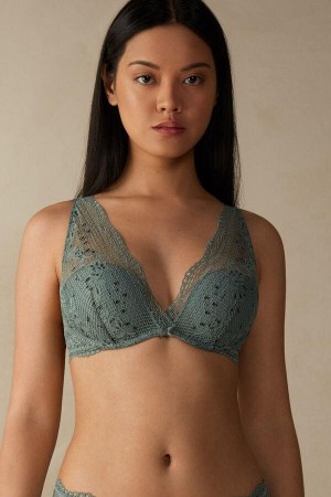 Intimissimi Prairie Bouquet Giorgia Balconette Women's Bras Green | USA 1560EXG