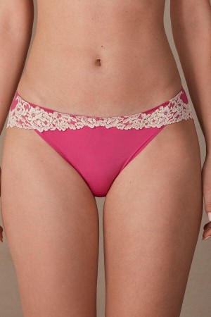 Intimissimi Pretty Flowers Women's Panties Pink / White | USA 2363GLS