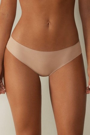 Intimissimi Seamless Supima® Cotton Women's Panties Beige | USA 2343ORK