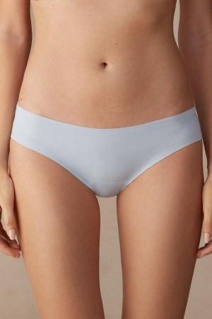 Intimissimi Seamless Supima® Cotton Women's Panties Blue | USA 2368PQJ