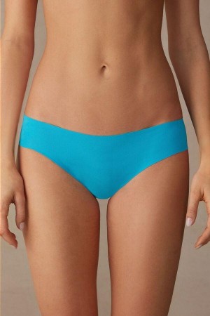 Intimissimi Seamless Supima® Cotton Women's Panties Turquoise | USA 2377QZM