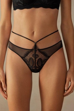 Intimissimi Sensual Unbounded Women's Panties Black | USA 2393APH