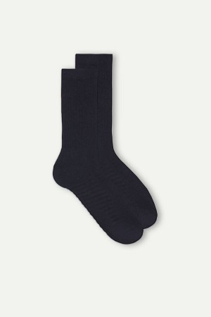 Intimissimi Short Terrycloth Men's Socks Blue | USA 2827BCI