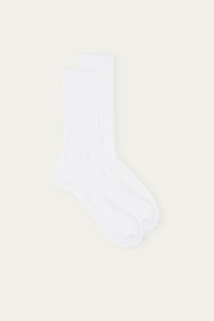 Intimissimi Short Terrycloth Men's Socks White | USA 2866RWX