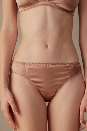 Intimissimi Silk Cheeky Briefs Women's Panties Pink | USA 2554YUX