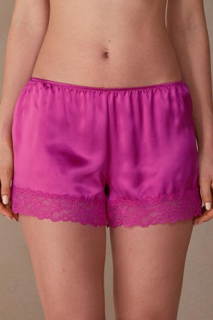 Intimissimi Silk Shorts Women's Pajamas Pink | USA 1981ISZ