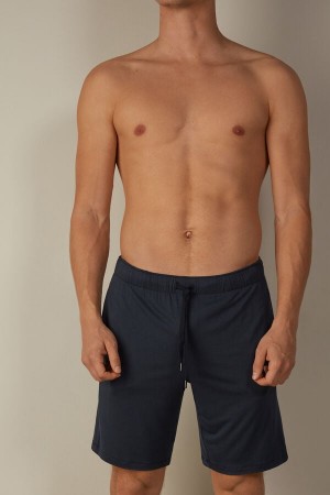 Intimissimi Silk and Modal Men's Shorts Blue | USA 2981DNY