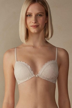 Intimissimi Silvia Push-up in Lace Women's Bras Pink | USA 1129FMM