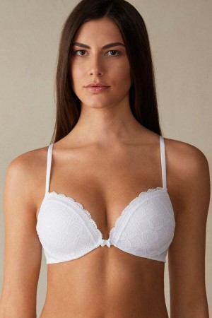 Intimissimi Silvia Push-up in Lace Women's Bras White | USA 1290LHT