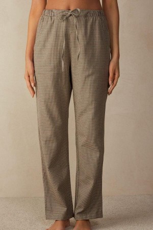 Intimissimi Slow and Cozy Brushed Cloth Pants Women's Pajamas Beige | USA 2060ORX