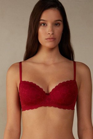 Intimissimi Sofia Balconette in Lace Women's Bras Red | USA 1034VDO