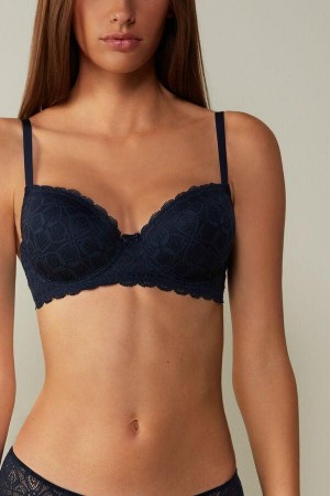 Intimissimi Sofia Balconette in Lace Women's Bras Blue | USA 1604XFU