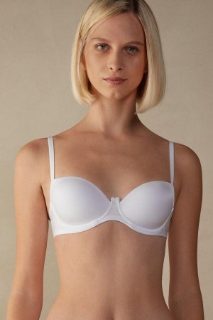 Intimissimi Sofia Balconette in Ultralight Microfiber Women's Bras White | USA 1564UTL