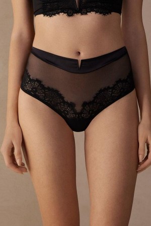 Intimissimi Stunning Beauty Hipster Brazilian Women's Panties Black | USA 2299FMM