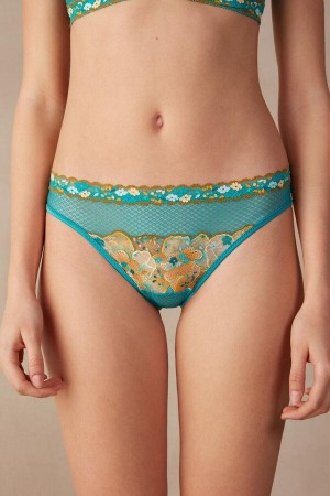 Intimissimi Summer Vibes Women's Panties Turquoise Blue | USA 2346YUX