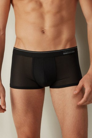 Intimissimi Super Fresh Micro-mesh Men's Boxer Black | USA 2594KIO