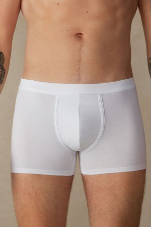 Intimissimi Supima® Cotton Loose Fit Men's Boxer White | USA 2617XFY